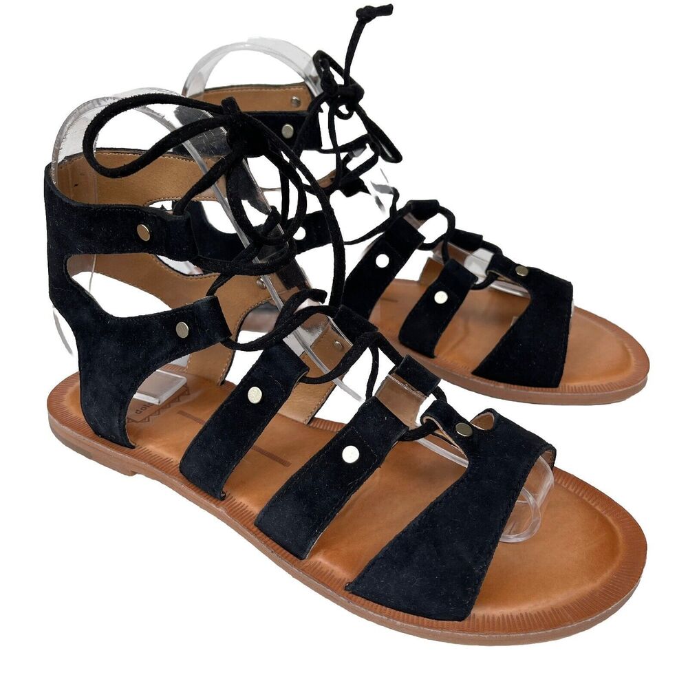 DV Dolce Vita Women’s Boho Gladiator Sandals Size 7 Black Suede WORN ONCE